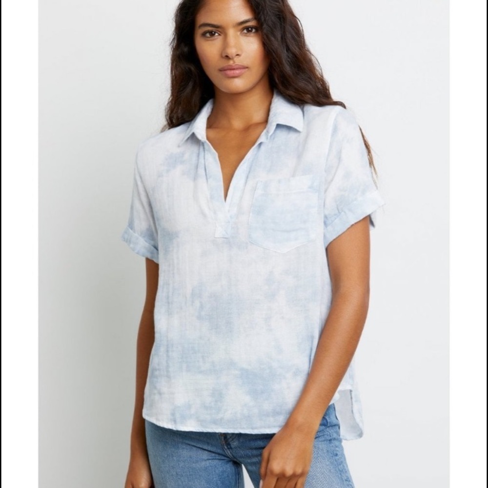 RAILS Savannah Cascade Womens Blue/White Tie‎ Dye Shirt